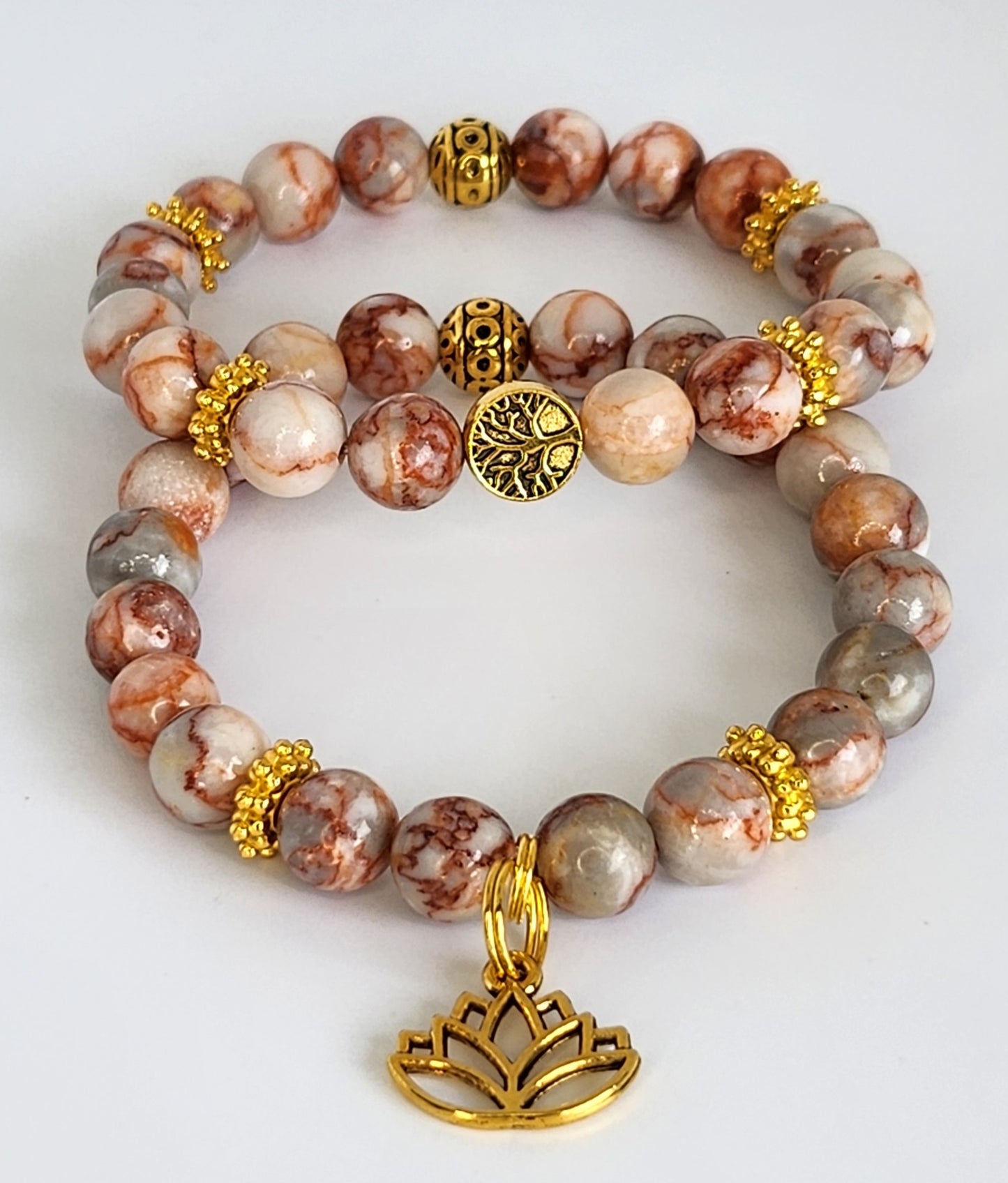 Red Agate Lotus Flower