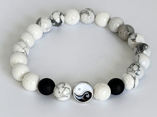Howlite Yin Yang